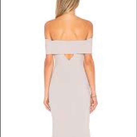 Katie May Legacy Off the Shoulder Maxi Gown Dress in Ivory White - Picture 8 of 8